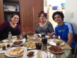 Arabisches Mittagessen mit einer Cousine, Patricia, Aiman und Anwar (leider nicht auf dem Bild)